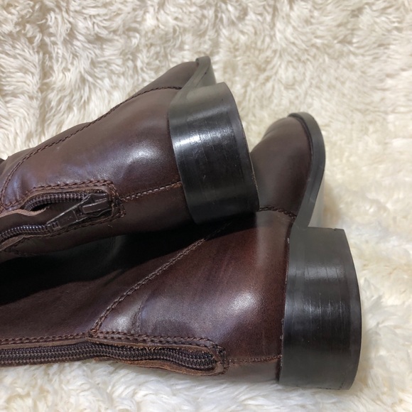 Steve Madden Leather Riding Boots Knee High Back zip Size 6.5 - Picture 6 of 8